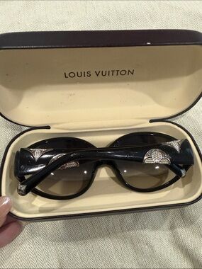 Louis Vuitton Black Sunglasses with Crystal Trim